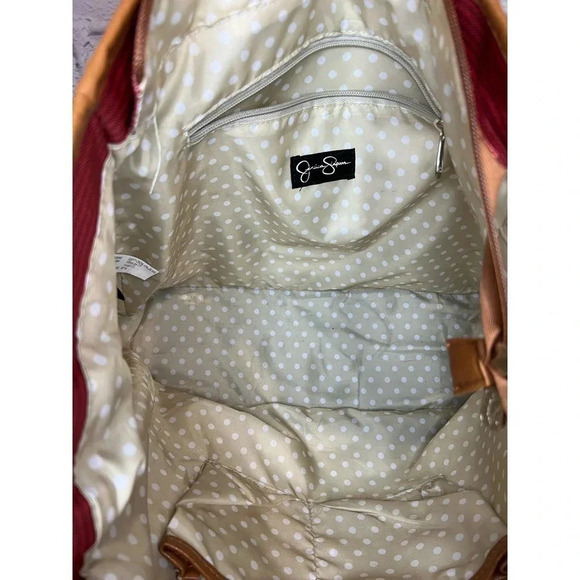 Jessica Simpson Breton pop weekender tote. - Picture 7 of 9